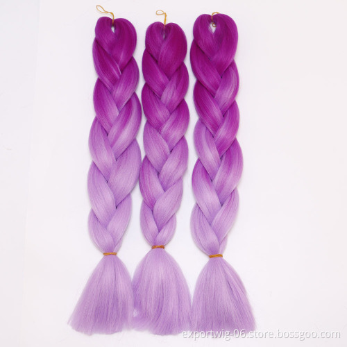 Jumbo Hair Crochet  For Afircan Braid Synthetic Ombre Braiding Hair Synthetic Braiding Hair Jumbo High Quality Wholesale Soft